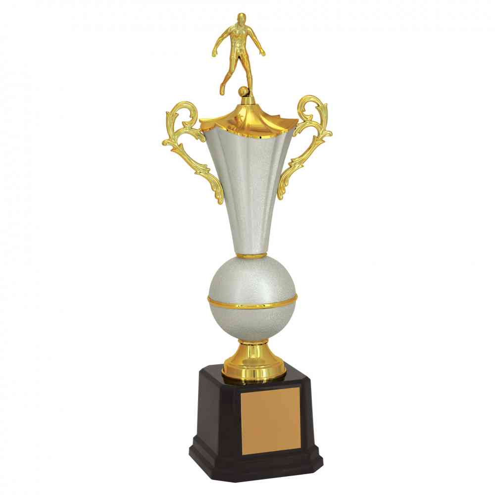 Troféu Futebol Prata Dourado fosco 401021